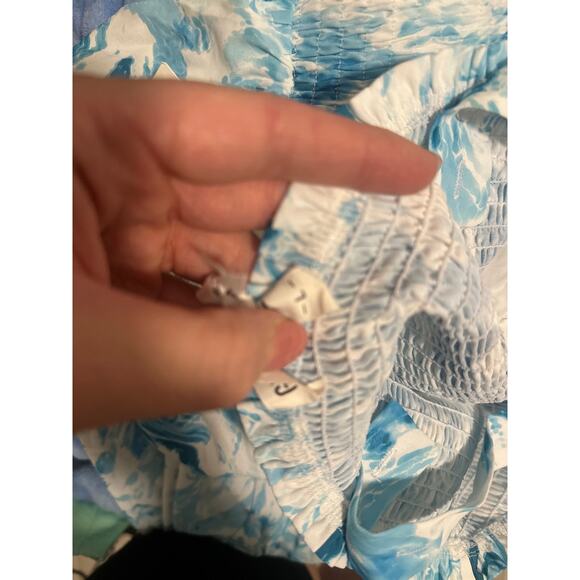 Grace Karin Womens Large Blue White Sleeveless Floral Spaghetti Strap Maxi Dress - Picture 7 of 11